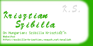 krisztian szibilla business card